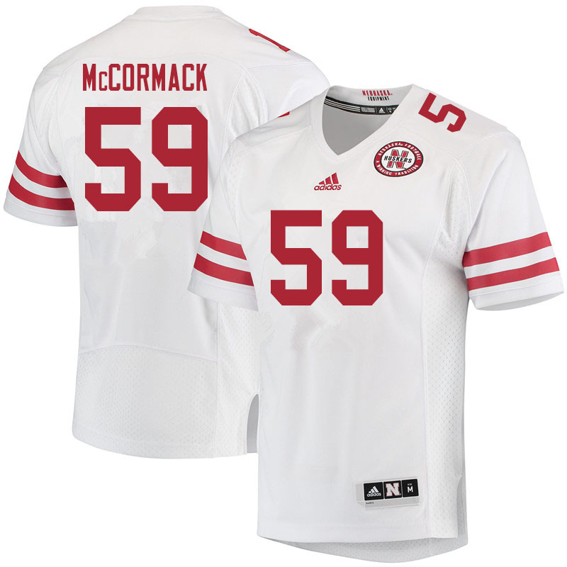 Women #59 Caden McCormack Nebraska Cornhuskers College Football Jerseys Sale-White